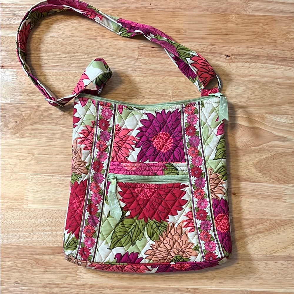 Vera Bradley Pink and Red Quilted Crossbody Bag